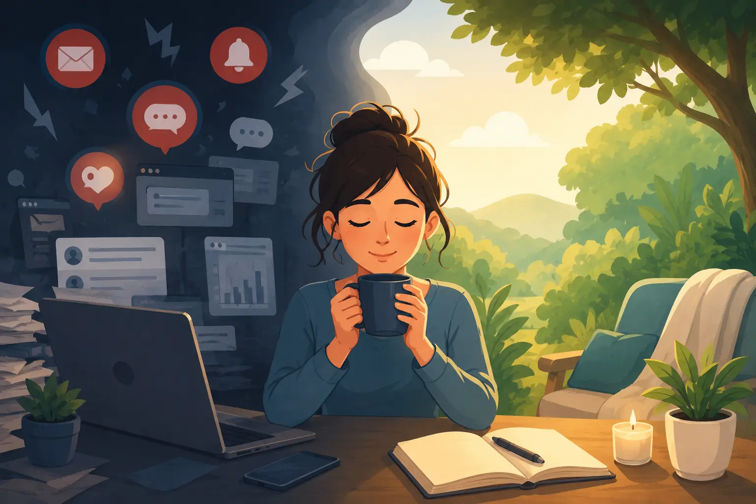 Two people sitting together in supportive conversation
